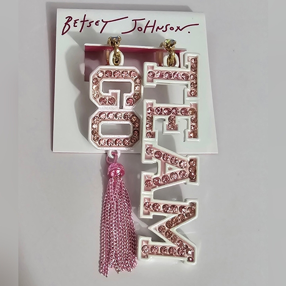 Betsey Johnson Go Team Earrings! NWT! - Picture 2 of 13